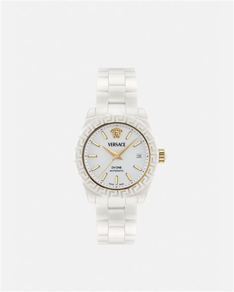 versace white dial ladies quartz watch|DV One Automatic Watch White .